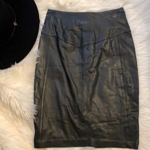 Lord and Taylor! Genuine Leather pencil skirt.